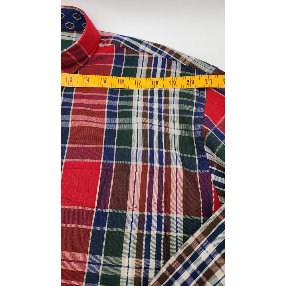 Vintage Dockers Plaid Button Down Shirt Mens Large Multicolor Long Sleeve NWT - Picture 6 of 12